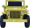 Kids Military Style Electric Jeep – Shovel & Headlights (Ages 3-6) | AED 749