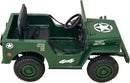 Kids Military Style Electric Jeep – Shovel & Headlights (Ages 3-6) | AED 749