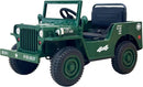 Kids Military Style Electric Jeep – Shovel & Headlights (Ages 3-6) | AED 749