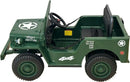 Kids Military Style Electric Jeep – Shovel & Headlights (Ages 3-6) | AED 749