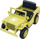 Kids Military Style Electric Jeep – Shovel & Headlights (Ages 3-6) | AED 749